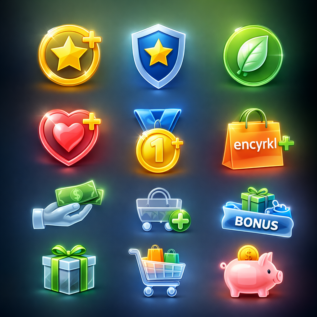 encirkl Badge-Kollektion — Stern, Schild, Blatt, Medaille und mehr